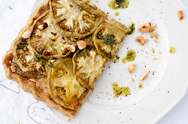 green tomato tart